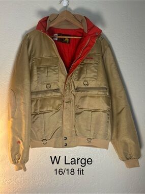 Berkley Bomber Jacket with orange/red Lining - W Large